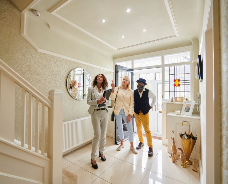 home buyer looking for new place with real estate agent