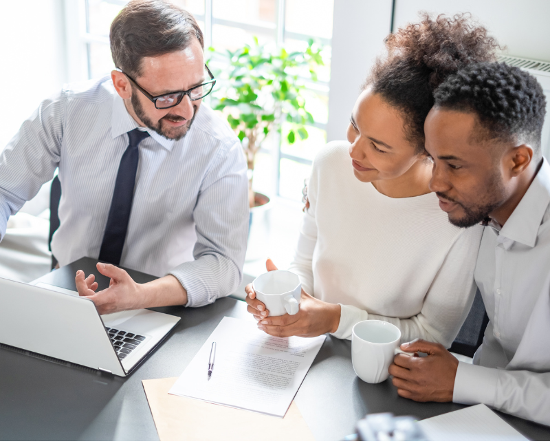 a title insurance agent and his clients