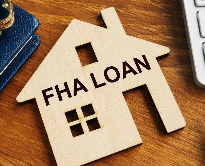 FHA loan sign on house