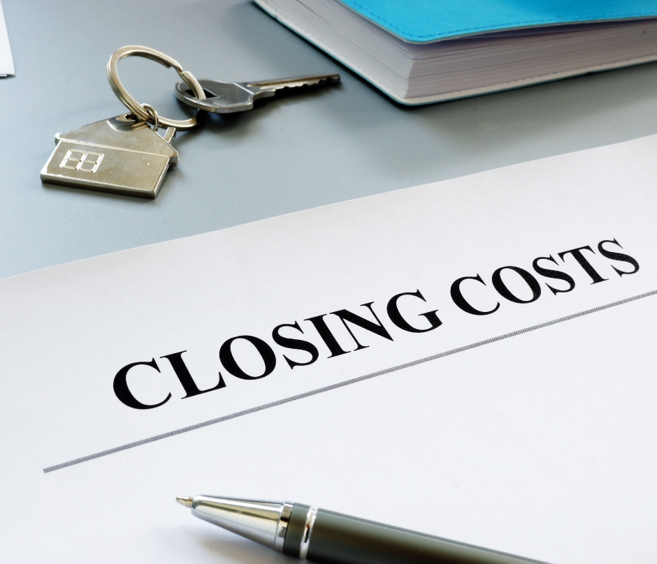 closing costs document with pen and key